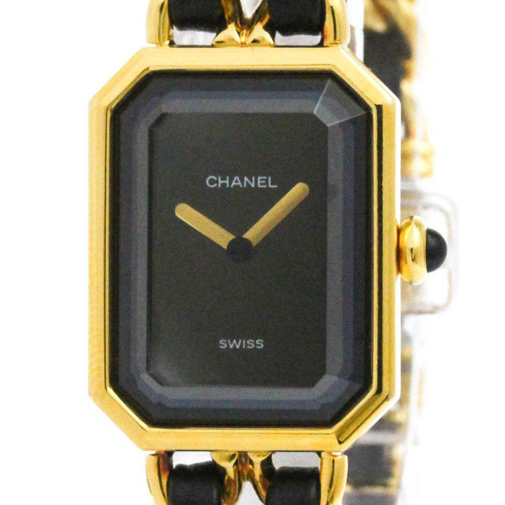 CHANEL Premiere Size L Gold Plated Quartz Ladies Watch H0001 BF582982 - Picture 1 of 9